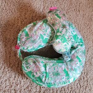 Lilly Pulitzer Travel Pillow And Eye Mask Bundle